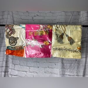 Silky type scarves - 3 included. New in packages